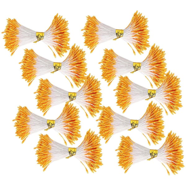 Artificial Orange Pistil 900pcs Double Ended Simulation Bouquet Making Accessories 1mm (14#)