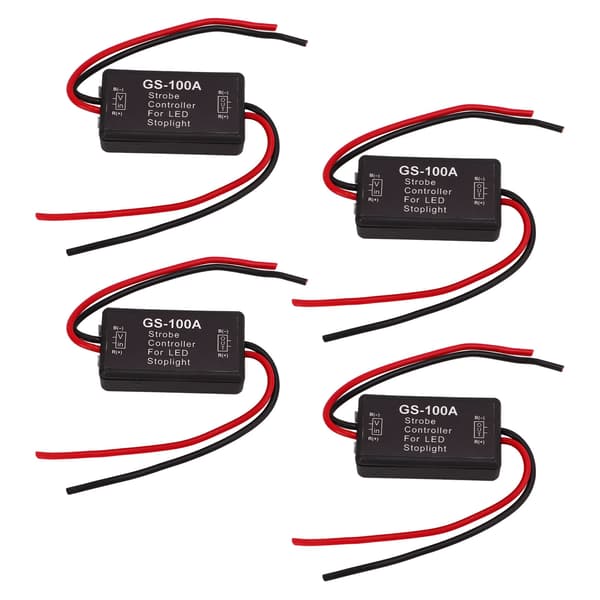 4 stk. 12V DC LED Stroboskoplys Controller til Motorcykel Bil Lastbil