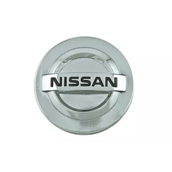 4-pak Nissan Navkapsler / Fælgemblemer - 54mm Sølv