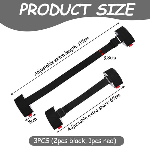 Adjustable Ski and Snowboard Carrier 150cm Universal Roof Rack Mount for All Vehicles