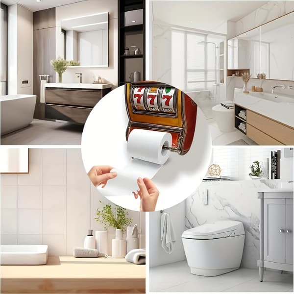 Toiletpapirholder Spillemaskine – Nyhed Toiletpapirdispenser i Harpiks til Badeværelset