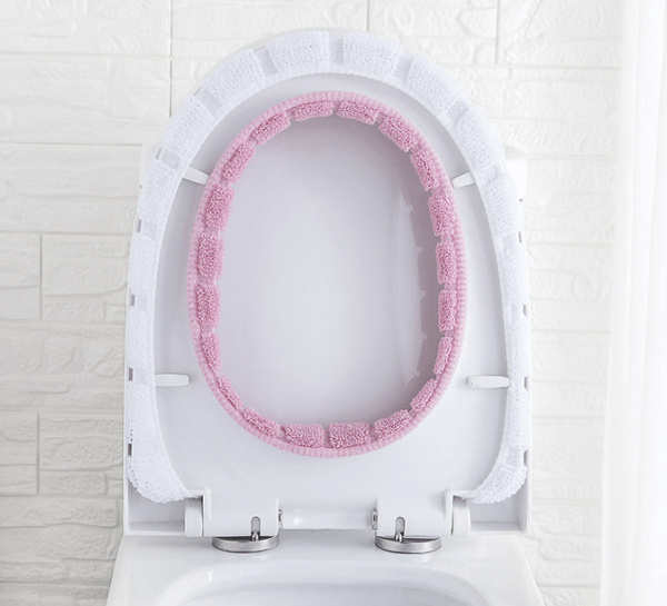 Badrum Mjuk Toalettlock Matta (Rosa)