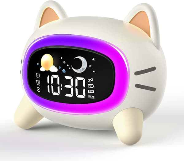 1 pc cat alarm clock children's alarm clock education day and night