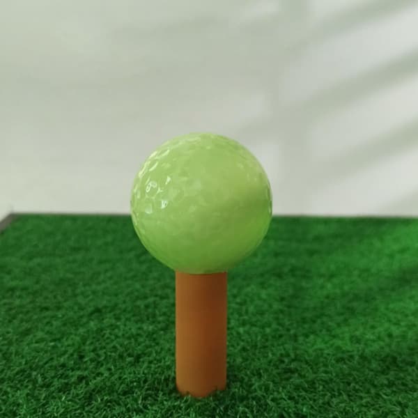 3 stk. fluorescerende golfbolde til nattræning, øvelse, gummi, golfudstyr, lysende bolde
