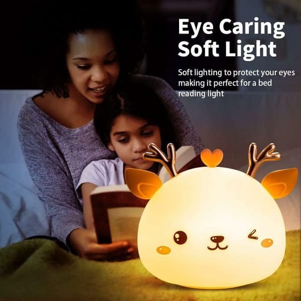 Interactive Stress-Reducing Silicone Night Light, Creative Decorative Night Light, Cute Deer Hunting Model + Exquisite Packaging