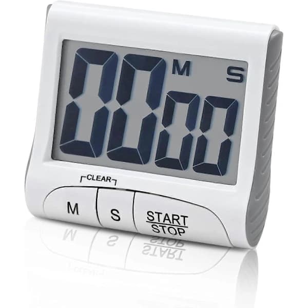 Digital Timer, Nedtellingstimer Stor Skjerm med Tydelig LCD-Display Multifunksjonell Kjøkkentimer, Liten og Portabel Elektronisk Timer