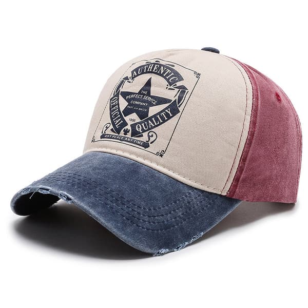 Vintage Baseball Cap Vasket Denim Trucker Hat Mode Pentagram