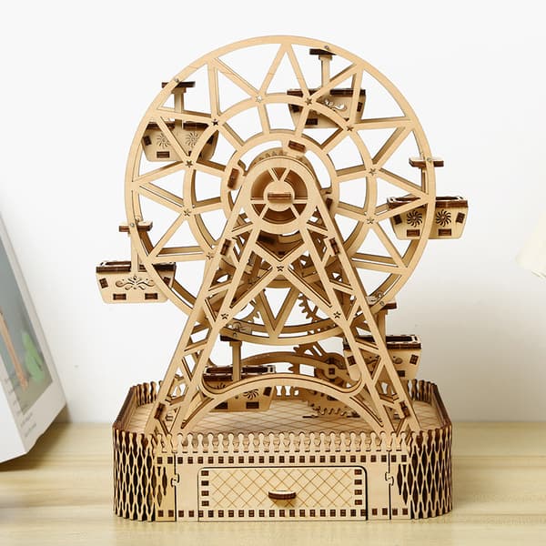 Pariserhjul 3D-træpuslespil, pædagogiske samlespil, DIY kreative ornamenter