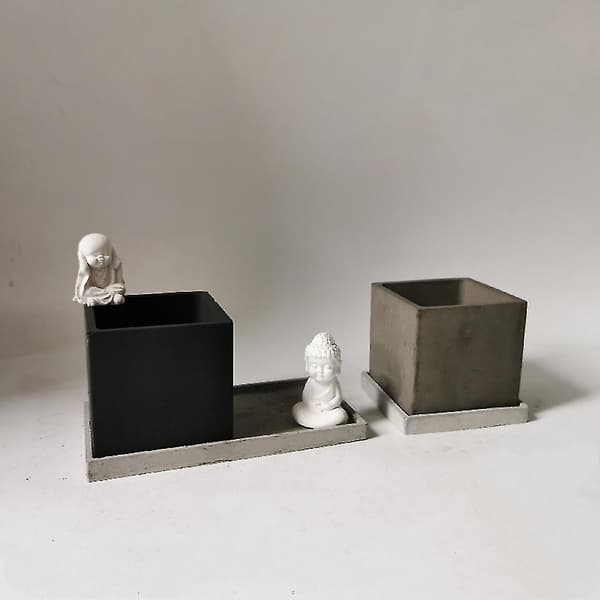 Store blomsterpotte silikoneforme DIY beton blomsterpotte håndværksform til haven-fg