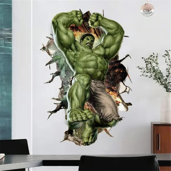 Superhjälte väggdekaler Hulk väggdekaler Utmärkt vinylväggdekal