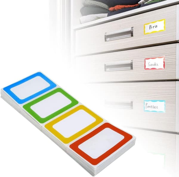 Name Labels - 200 pcs 89 x 57 mm - Self-adhesive labels with student's name - Colored self-adhesive labels