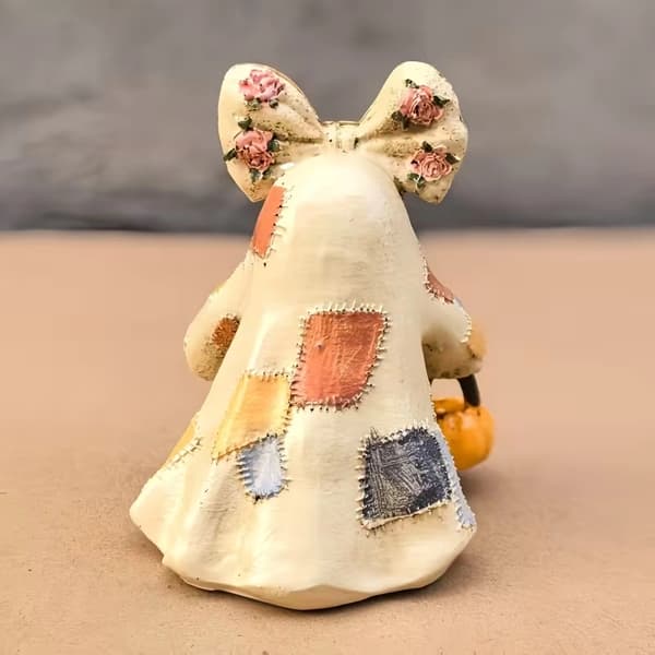 Halloween Spøgelse Harpiksfigur – Kawaii Skrivebordsdekoration til Efterårs- og Julegaver