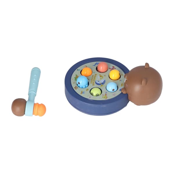 Whack A Mole Game Learning Interactive Educational Early Development Toy for Kids with Hammer for Children Over 3 Years Old Small Brown Bear