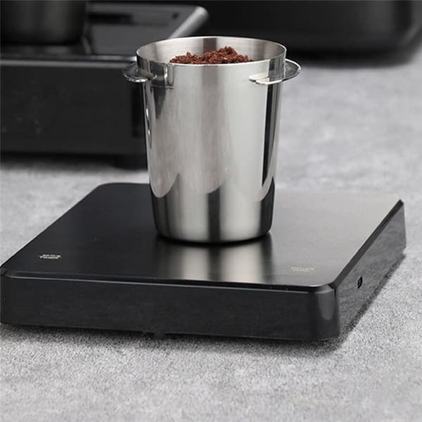 58MM Coffee Dosing Catcher Cup Powder Dispenser Machine Part Durable Dispenser Coffee Accessories, Silver