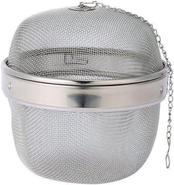 12,7 cm Krydderiinfuser/tebold i rustfrit stål, forlænget kædekrog, tekoncentrator til brygning af te, krydderier og smagsstoffer