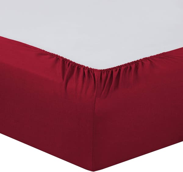 Lakan 140 x 200 cm - Väri: punainen 4 joustavaa kulmaa