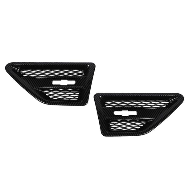 Freelander 2 LR2 2007-2014 Kulfiberlook Motorhjelm Side Luftudluftning Dekorationsdæksel (2 stk)