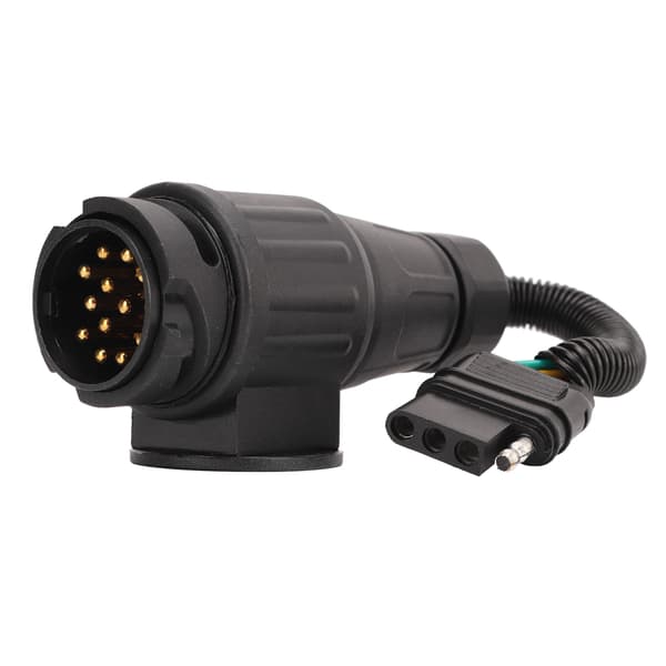 Traileradapter EU 13-vejs rund til US 4-vejs flad trailerstikkonverter til autocamper