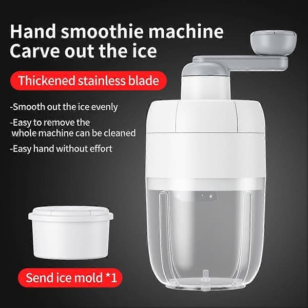 Small Manual Ice Crusher Home Ice Shaver Hand-cranked Ice Crusher Mini Hail Ice Grinders Ice Mill for Kitchen Utensils