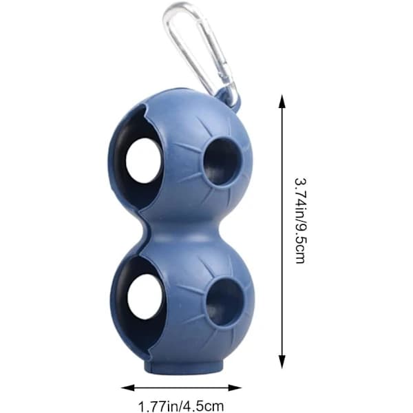 (pow yeah!) Golf Ball Holder with Hook, Soft Silicone Golf Ball Protector, Ball Holder Protective Case, 2 Golf Balls Pouch Bag for Men Women