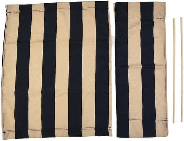 Regissørstol laget av stoff, og til striper (1 sett) erstatningslerretstrekk, sammenleggbart i polyester, klassisk blått og hvitt