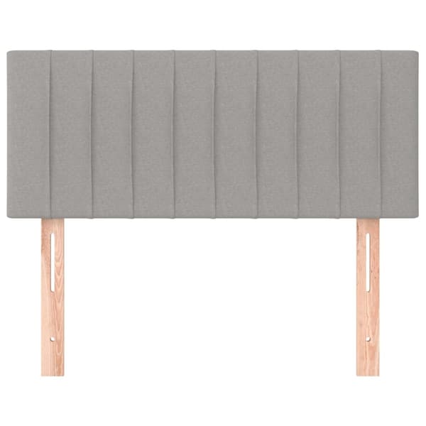 vidaXL Sengegavl lysegrå 100x5x78/88 cm stoff Grå Ljusgrå