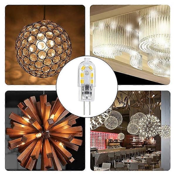 10-pack G4 5W LED-lampor, 12V varmvitt, ej dimbara & energibesparande [JUN] transparent transparent