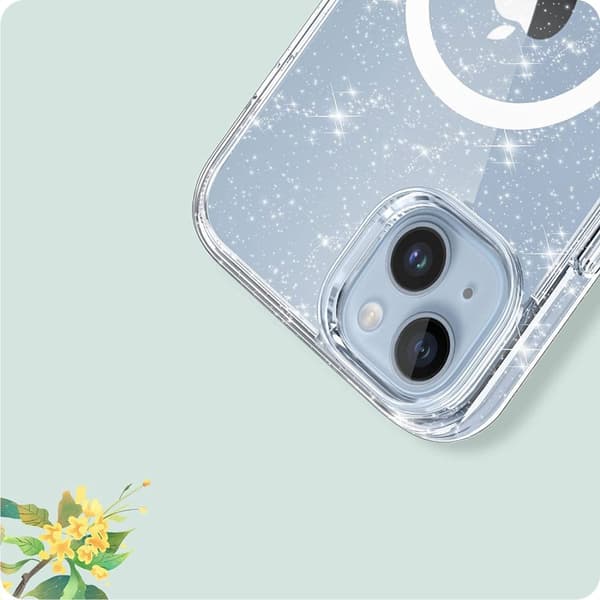 Tech-Protect iPhone 15 -kuori MagSafe FlexAir Hybrid Glitter[JUN] 80 80