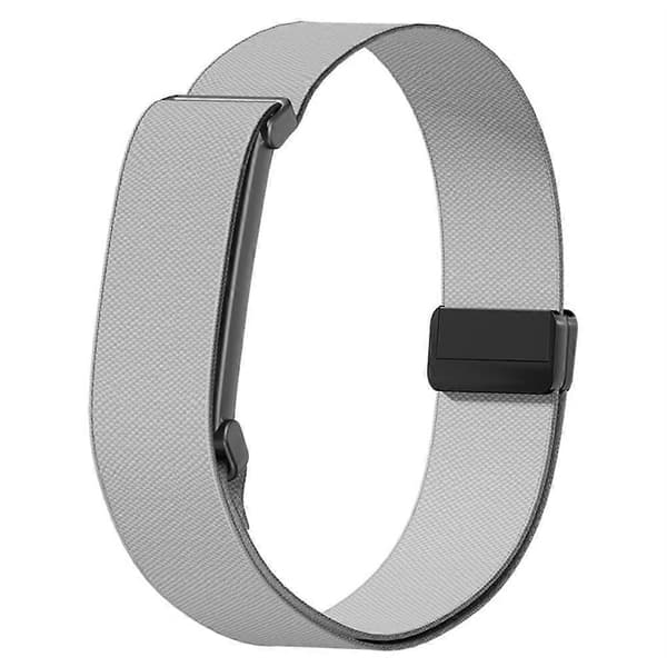 Kompatibel med Google Fitbit Air Nylonrem Metallram Magnetiskt Spänne Elastiskt Sportarmband Ljusgrå LightGrey