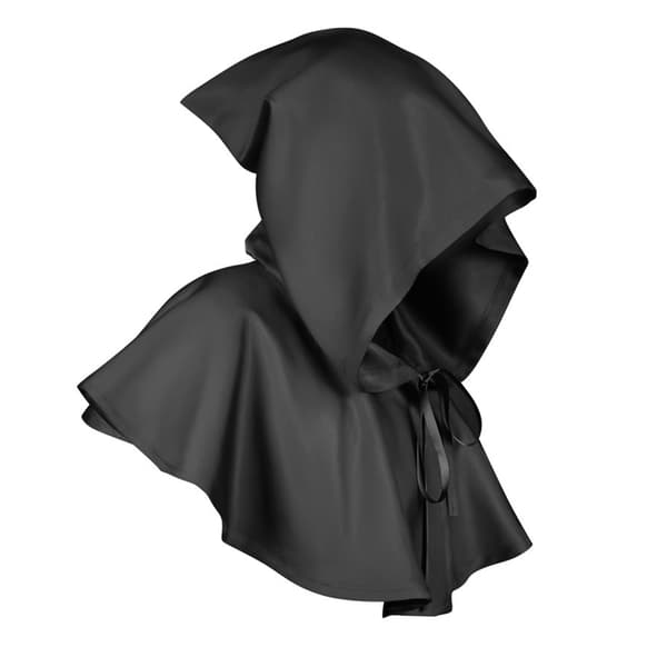 Halloween Hette Kappe Sjal Polyester Middelalderhette Hatt Fotorekvisitter Black