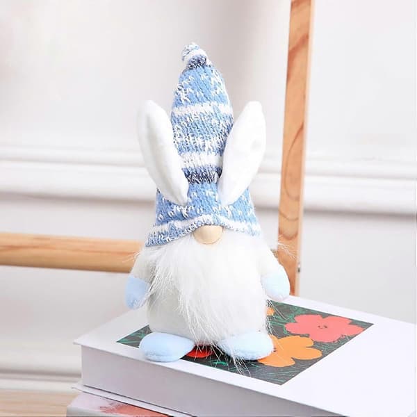 Scandinavian Dwarf Doll Blue for Easter Home, Table Decoration, and Festival Props (FMY)