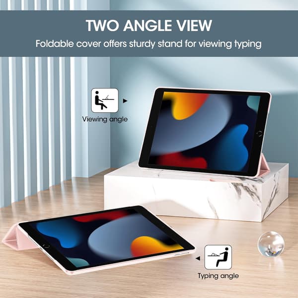 Slim Lightweight Smart Case for iPad 10.2 Inch 9th/8th/7th Gen - Pink[JUN]