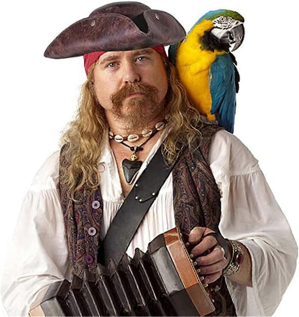 Pirathat til voksne Halloweenhatte til voksne Tricorn-hat i kolonialstil egnet