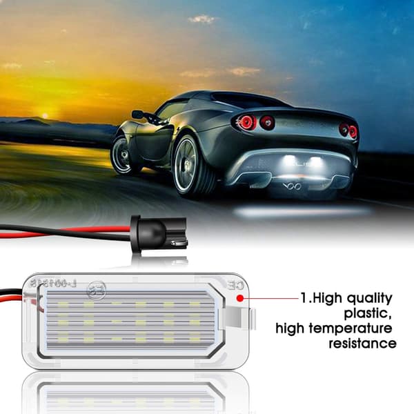 2 stk. LED-nummerpladelys Superstærke CanBus Nej