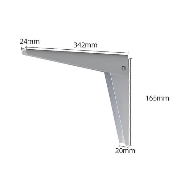 Vikbart Väggfäste 2 Delar, 342 mm Hyllkonsol Hyllfästen Vikbara Vikbart Fäste Metallstöd Garage Vikbar Konsol DIY Hyllsystem, Vit
