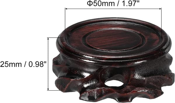 Trästativhållare Displaybas 50 mm diameter svart för vas bonsaisten, 2-pack Dark Blue M3