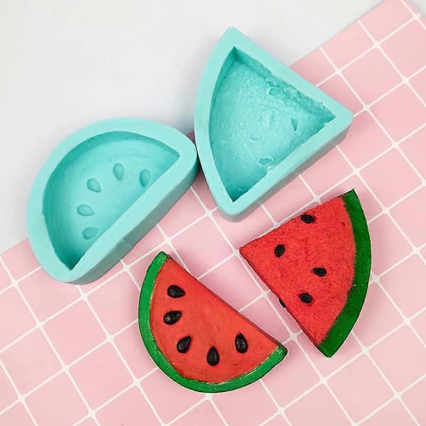 3D Vandmelon Silikone Sæbeform Lysform Kagedekoration Fondantform DIY