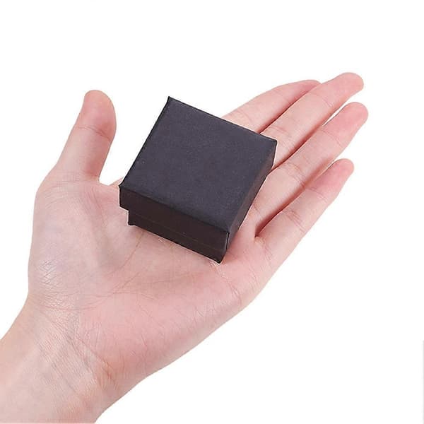 24-pack Jewelry Ring Kraft Square Cardboard Jewelry Boxes, 4.3x4.3x3 cm