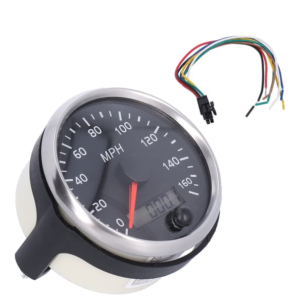 3,3 tommer 12V 24V 160 MPH Speedometer LCD Hvit Gul Bakgrunnsbelysning for Bil Lastebil Båt