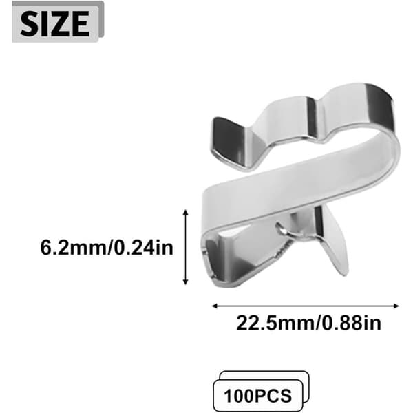 Solcellekabelklemmer - Kabelbindere - Til solpaneler - Trailerramme - PVC-kabelklemmer - Kabelorganisator til solcellekabler, solpaneler