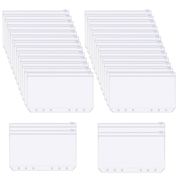 A6 PVC lynlåspose til 6-ringbind 30-pak