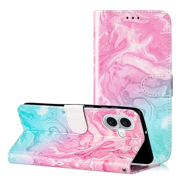 Marmor Læder Telefoncover Til iPhone 16 Plus