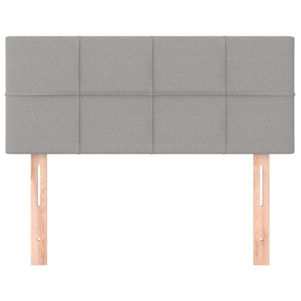 vidaXL Sengegavl lysegrå 100x5x78/88 cm stoff Grå Ljusgrå