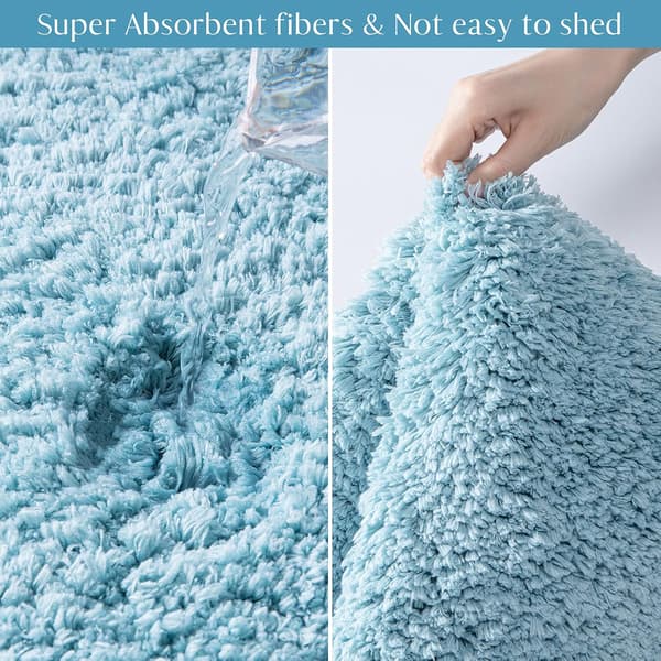 Badeværelsesmåtte Mikrofiber Anti-Skrid Badeværelsesmåtte, 1 Sæt Absorberende