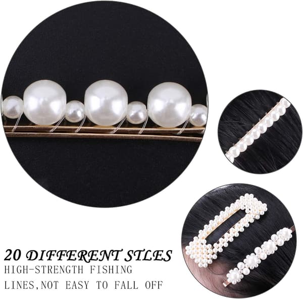 20 stk. perlehårklemmer