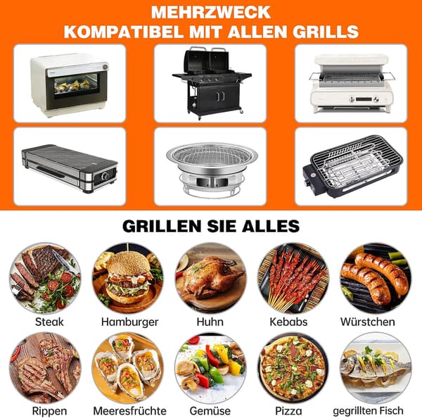 40 x 50 cm Sæt med 4 grillmåtter til grillning - 40 x 50 cm - Teflon M