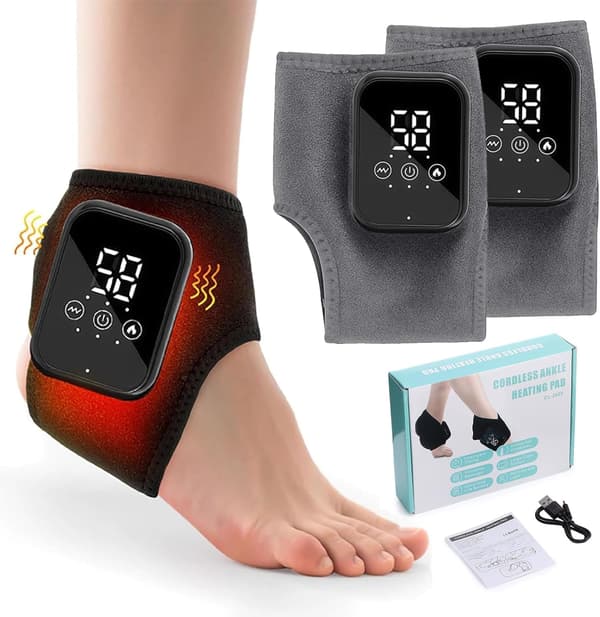 2-pack USB Rechargeable 3-in-1 Electric Foot Massager with Heat, 3 Modes and 5 Levels 1-FA- 2pack 2pack