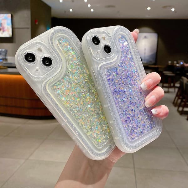 Lysende Pailletter Glitter Epoxy Skal til iPhone 12 Pro Max