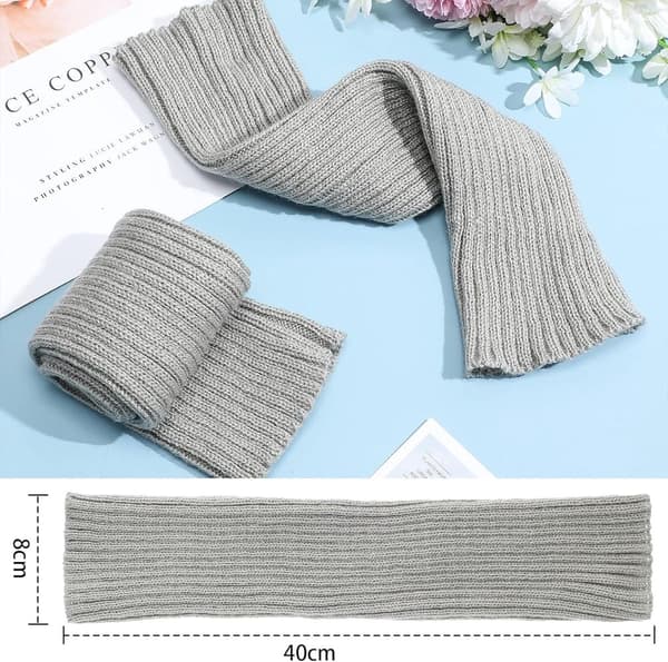 Women's Gothic Ballet Leggings, Knee-High Wool Leg Warmers, Grey 40 cm, 1 Pair