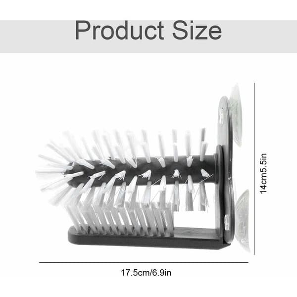 Double-sided dish brush with suction cup for glass, dishes and kitchen cleaning, compatible with various brands [JUN]